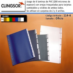 JG SEPARADORES CLINGSOR 114 X 6 OF