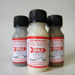 TINTA OPALO 1600  30CC METALIZADA BLANCA