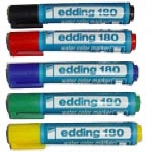 MARCADOR EDDING  180 AL AGUA P/RED.NEGRO