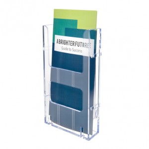 PORTA FOLLETOS BANTEX T/A4 7CM PVC AZUL