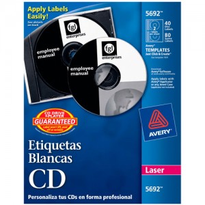 ETIQUETA AVERY 5692 CD/DVD X 20 HJ