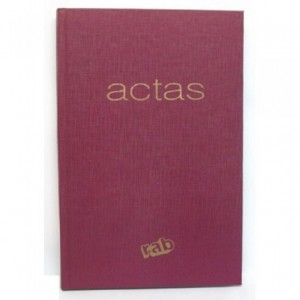 LIBRO DE ACTAS RAB CORONA 2M T/DURA BORDO 2224