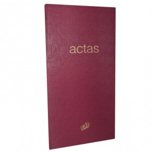 LIBRO DE ACTAS RAB CORONA 3M T/DURA BORDO 2241