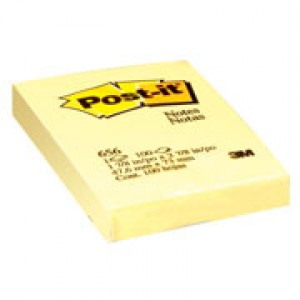 POST-IT 656 AMARILLO  47.6 mmX73mm X 100 HJS.