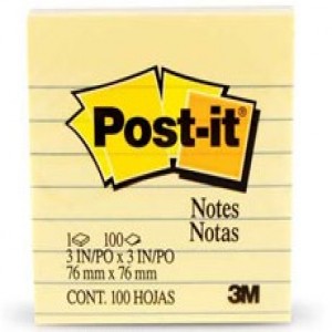 POST-IT 630 AMARILLO RAYADO 76X76