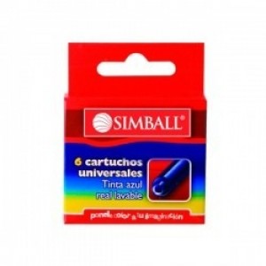 CARTUCHO SIMBALL UNIV.P/FUENTE X6 CORTO AZUL LAV