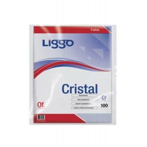 FOLIO LIGGO OF. CRISTAL PPP.40MIC X 100 UNID.