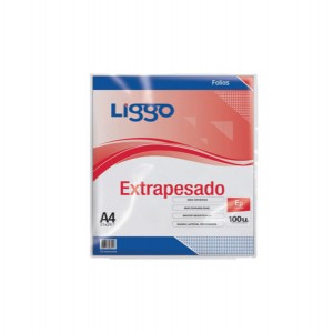 FOLIO LIGGO A*4 EX.PESADO PPP.70MIC X 100 UNID