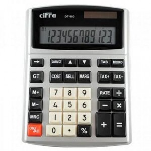 CALCULADORA CIFRA DT-980  12 DIG.ALIM.DUAL