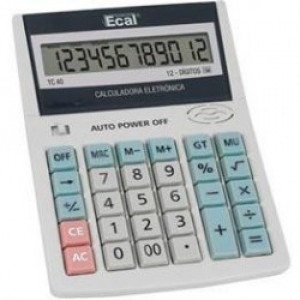 CALCULADORA ECAL TC40 12DIGITOS LAMA