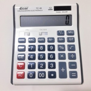 CALCULADORA ECAL TC46 12DIGITOS LAMA