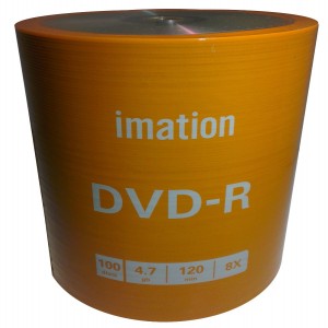 DVD-R IMATION 4.7 GB 8X 120M  X 100 BULK