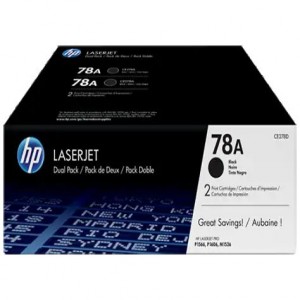 TONER HP CE278AD # 78A NEGRO TWIN PACK -L/JET ST.