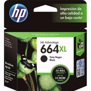 CART. HP #664XL F6V31AL NEGRO