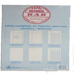 PAPEL NOTARIAL RAB OF  90G.X100 LISO