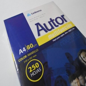 RESMA AUTOR A4 80GRS.X250 AMARILLO