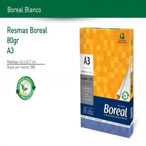 RESMA BOREAL A3 80GRS.DOBLE IRAM