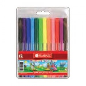 MARCADOR SIMBALL ESCOLAR X12 COLORES LARGOS